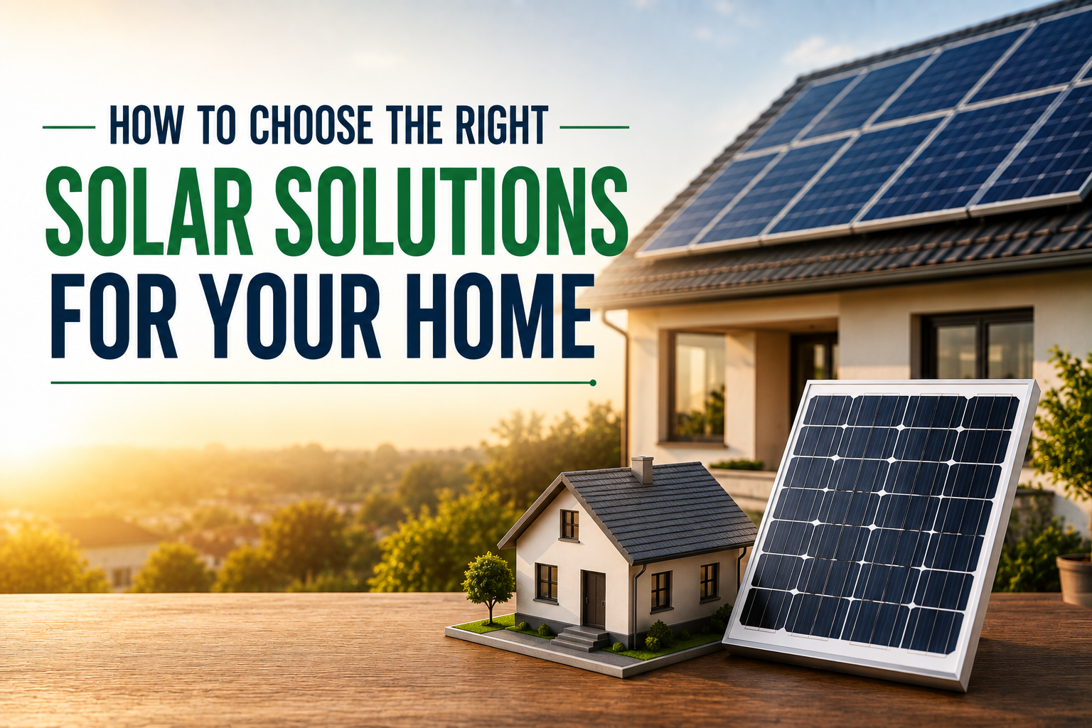 Guide to choosing the right solar solutions for your home